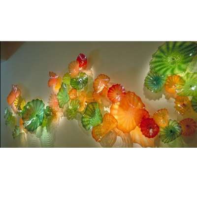 New Arrival Mueano Glass Blown Glass Hanging Wall Art Decoration Glass Plates